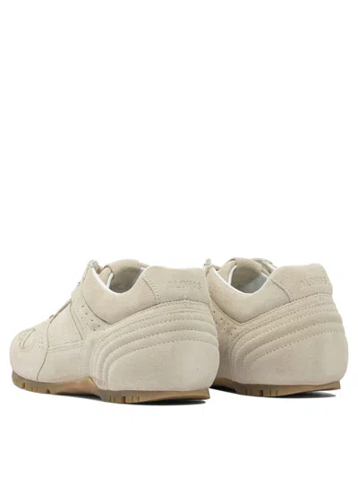 Alohas Suede Lace-up Sneakers In Neutral