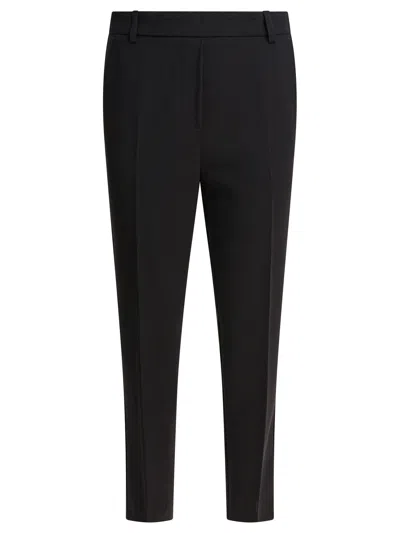 Semper Black Elastane Trousers In Black