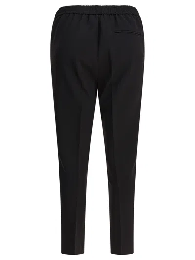 Semper Black Elastane Trousers In Black