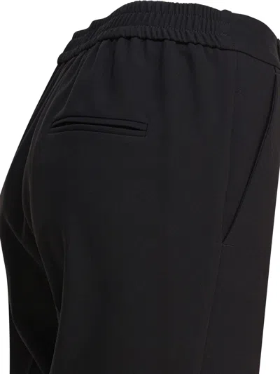 Semper Black Elastane Trousers In Black