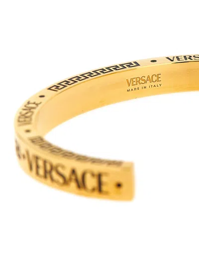 Versace Greek Key Pattern Open Cuff Bracelet