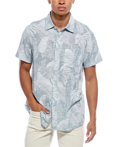 Grayers Madras Cottage Loom Printed Shirt In Blue