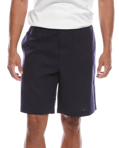 Atm Anthony Thomas Melillo Linen-blend Pull-on Short In Blue