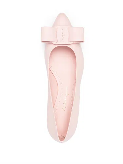 Ferragamo Viva Pointed Ballet Flats In Pink