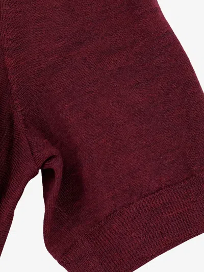 Alaïa Alaia Women Skater Virgin Wool Dress In Burgundy