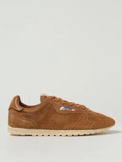 Autry Windspin Sneakers In Beige Suede In Brown