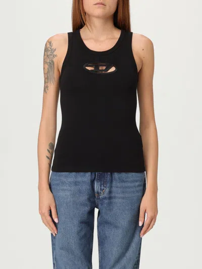 Diesel T-lynys-od Black Tank Top In Black