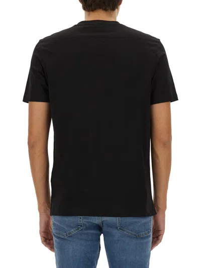 Hugo Boss Boss Tiburt 354 Logo Print T Shirt In Black