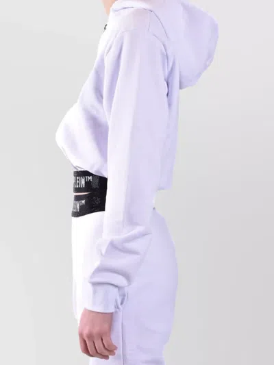 Philipp Plein Elastic Waistband Hooded Blazers In White