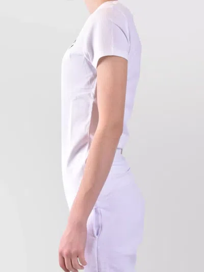 Philipp Plein Crew Neck Lightweight Short Sleeves Soft Texture Stretch Fabric In White