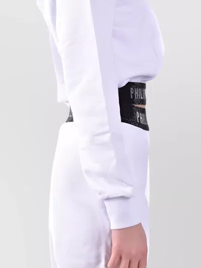 Philipp Plein Elastic Waistband Hooded Blazers In White