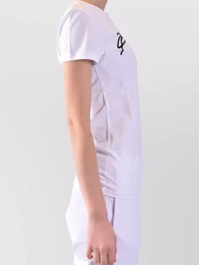 Philipp Plein Crew Neck Lightweight Short Sleeves Soft Texture Stretch Fabric In White