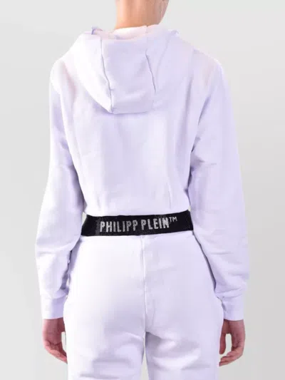 Philipp Plein Elastic Waistband Hooded Blazers In White