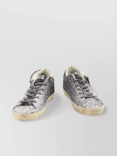 Golden Goose Tory Burch Light Cream Flat Shoes In Silver