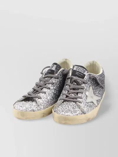 Golden Goose Tory Burch Light Cream Flat Shoes In Silver