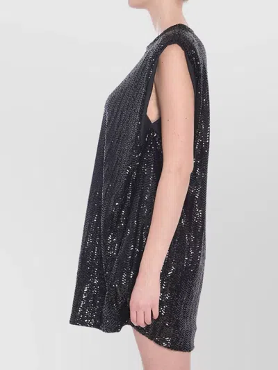Golden Goose Sequin Mini Dress. In Black