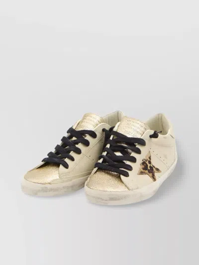 Golden Goose Light Beige/animalier Super-star Sneaker In Neutral
