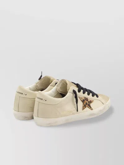 Golden Goose Light Beige/animalier Super-star Sneaker In Neutral