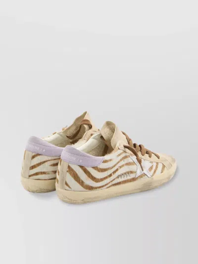 Golden Goose Super-star Sneakers In Zebra Pony Hair In Multi