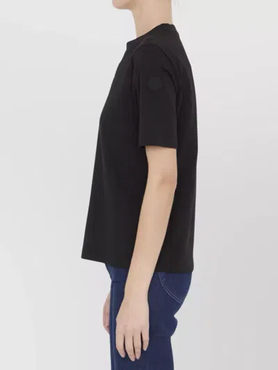 Moncler Embossed Logo T-shirt In Black