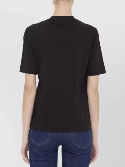 Moncler Embossed Logo T-shirt In Black