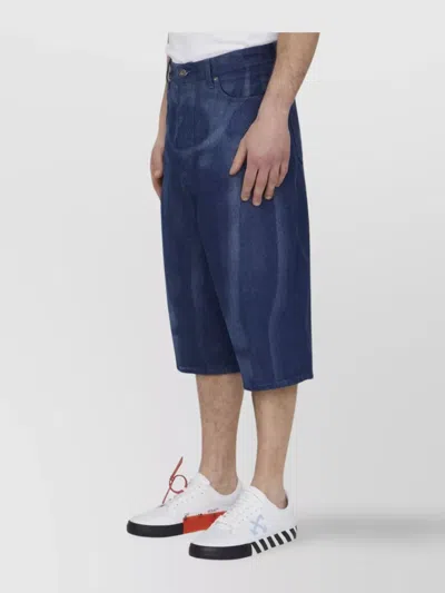 Off-white Body Scan Bermuda Shorts In Blue