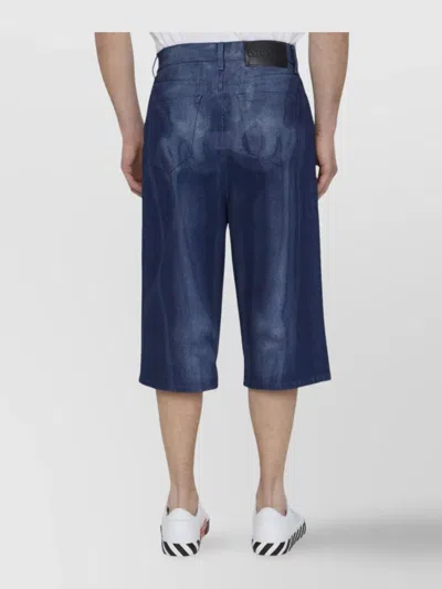 Off-white Body Scan Bermuda Shorts In Blue