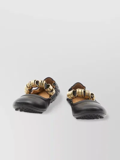 Tod's Leather Ballet Flats In Black