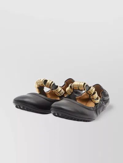 Tod's Leather Ballet Flats In Black
