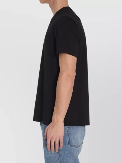 Ami Alexandre Mattiussi Ami Paris Men Black T-shirt With Ami De Coeur Embroidery On The Front In Cotton Man