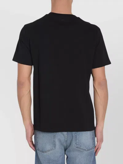 Ami Alexandre Mattiussi Ami Paris Men Black T-shirt With Ami De Coeur Embroidery On The Front In Cotton Man