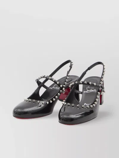 Christian Louboutin Mid Heel Pumps Studded Embellishments In Black