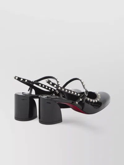 Christian Louboutin Mid Heel Pumps Studded Embellishments In Black
