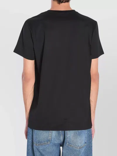 Moncler Crewneck T Shirt Featuring Multiple Patches In Black