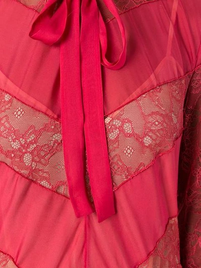 Shop Zuhair Murad Ruffled Lace Effect Dress