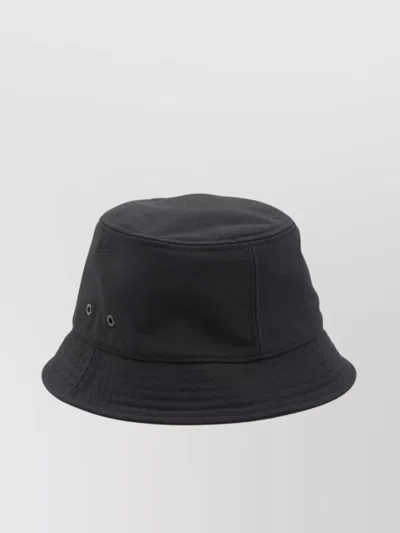 Moncler Cotton Lining Stitched Brim Hat In Black
