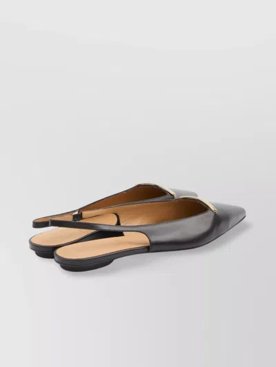 Tod's Leather Flat Ballerinas With Gold-tone Detail In Animal Print