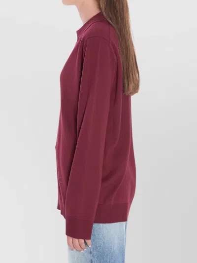 Gucci Women Ultrafine Wool Polo Shirt In Pink