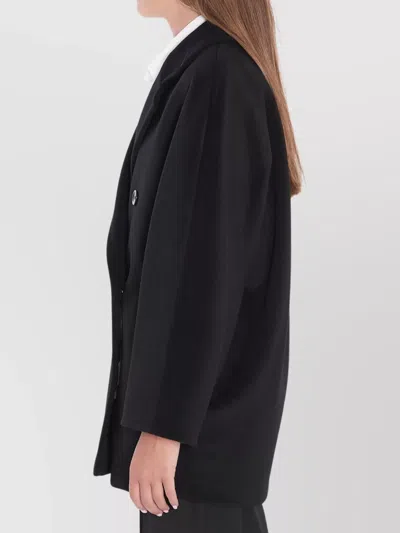 Max Mara Rebus Double-breasted Coat In Black