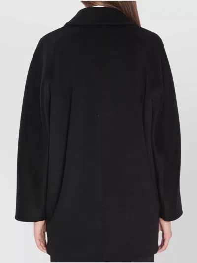 Max Mara Rebus Double-breasted Coat In Black