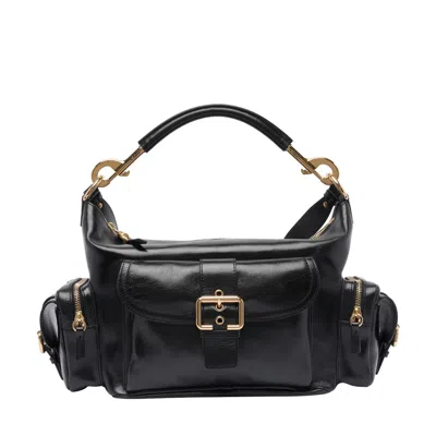 Chloé Chloè Shiny Leather Camera Bag In Black