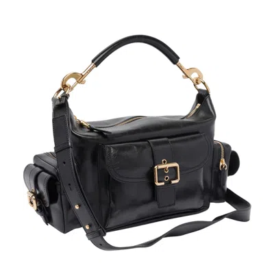 Chloé Chloè Shiny Leather Camera Bag In Black