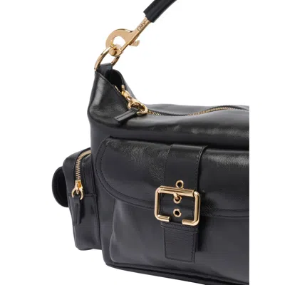 Chloé Chloè Shiny Leather Camera Bag In Black