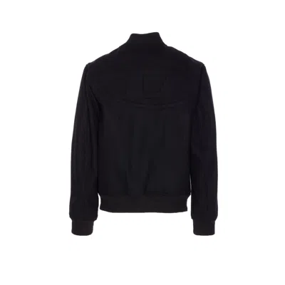 Diesel Bomber Jacket With Embroidered Logo In Black