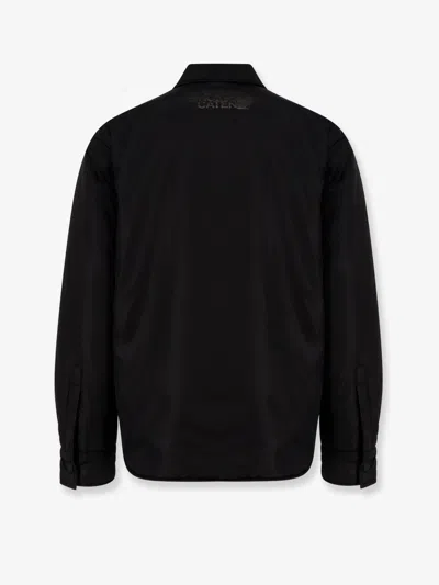 Dsquared2 Black Jacket With Classic Collar And Logo Print On The Rear In Tech Fabric Man In Black