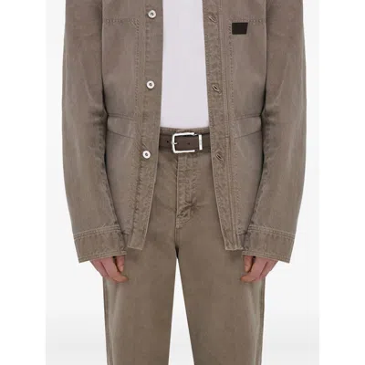 Ferragamo Two-tone Reversible Belt With Tortoiseshell Resin Edge Buckle In Black