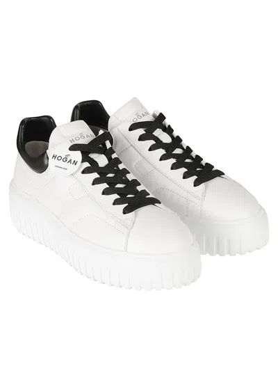 Hogan H-stripes Lace Up Sneakers In Multi