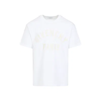 Givenchy White T-shirt With Maxi Logo On The Front In Cotton Man In White