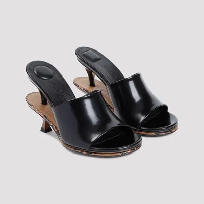 Jacquemus Les Doubles Mules Heeled Mules In Black