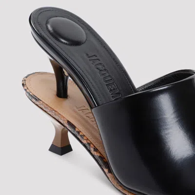 Jacquemus Les Doubles Mules Heeled Mules In Black